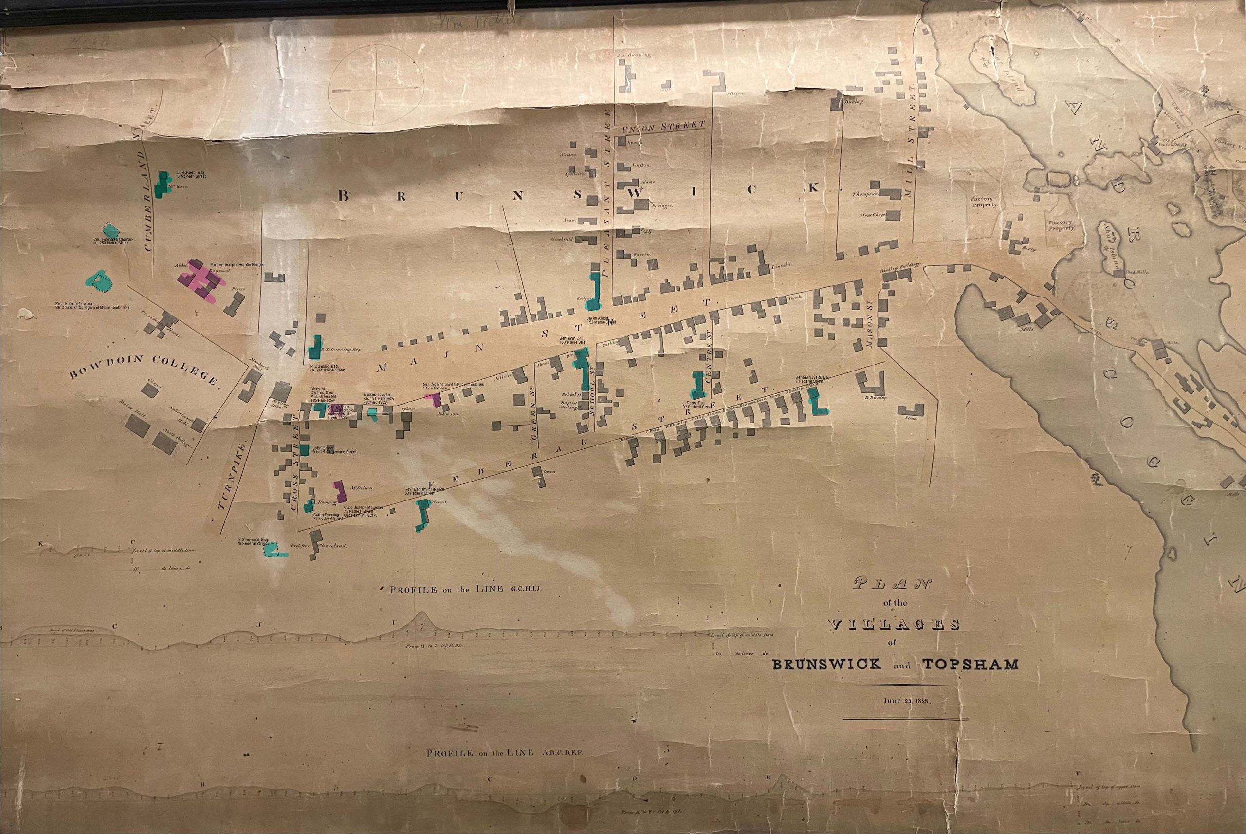 Class of 1825 Map of Rooming Houses