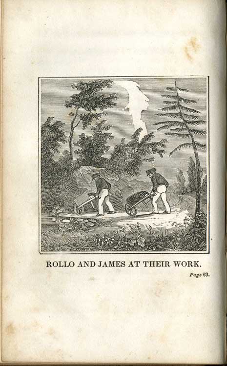 Jacob Abbott, Rollo at Work, or, The Way for a Boy To Learn To Be Industrious. Boston: T. H. Carter, 1838.