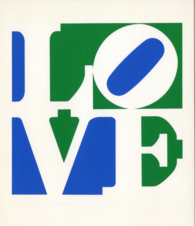 Robert Indiana, Trilove: 3 poems. New York: Bouwerie Editions, 1969.