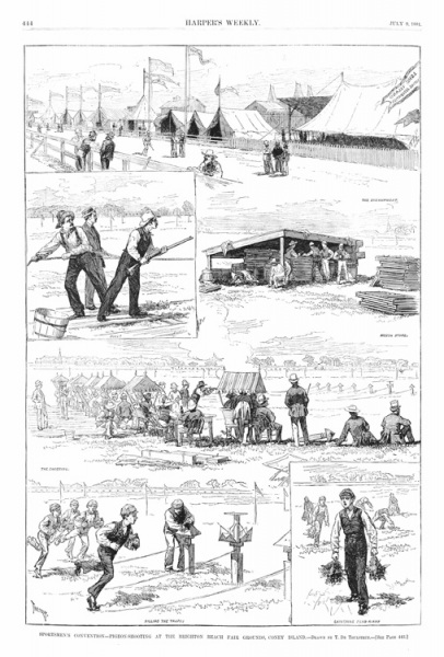 Sportsmen's Convention—Pigeon-Shooting at the Brighton Beach Fair Grounds, Coney Island.