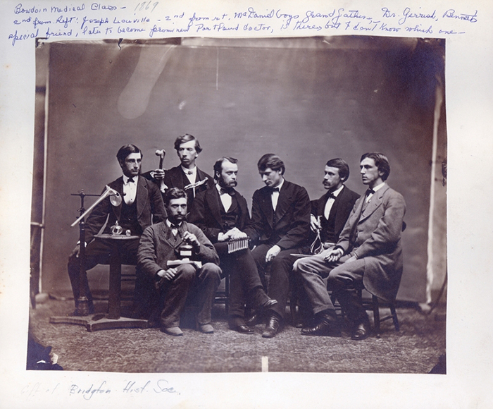 Medical School of Maine, Class of 1869, photograph, 1869. Bowdoin College Archives.