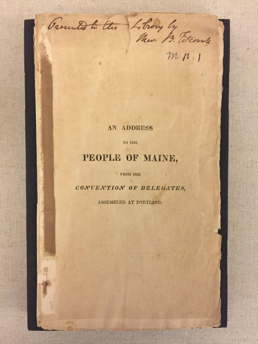 An Address to the People of Maine from the Convention Delegates.