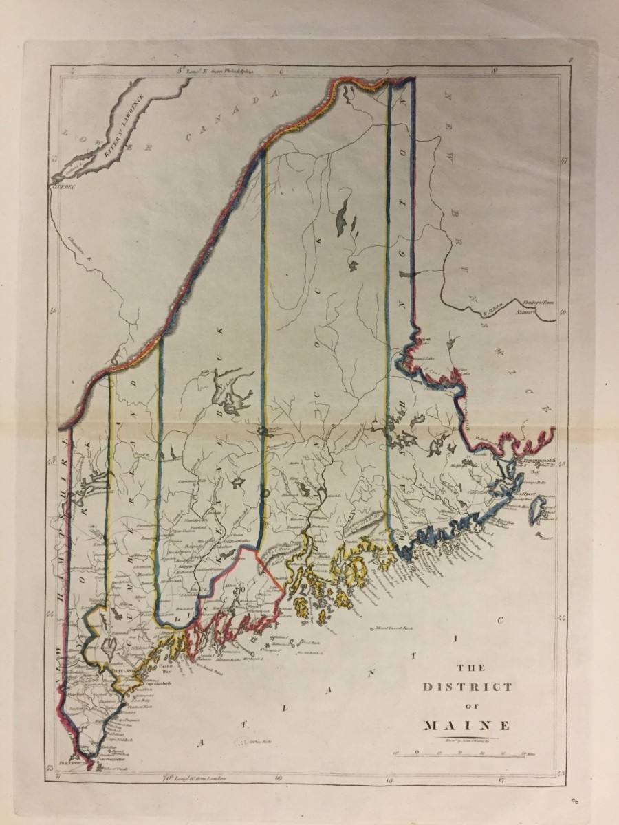 The District of Maine, 1814, engraved by John G. Warnicke.