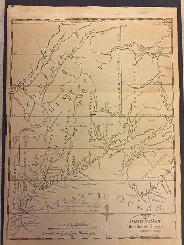 District of Maine. Boston: Carleton Osgood, circa 1790.