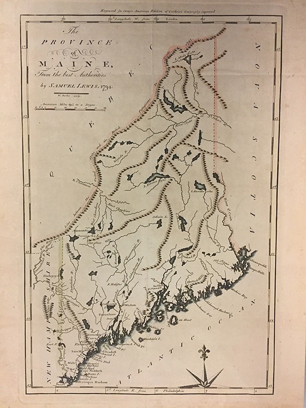 The Province of Maine From the Best Authorities, 1794, engraved by Samuel Lewis.