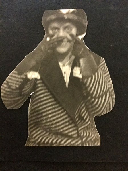 Scrapbook, circa 1910. Cut-out gelatin silver print on paper. Scrapbook, circa 1910. Cut-out gelatin silver print on paper.